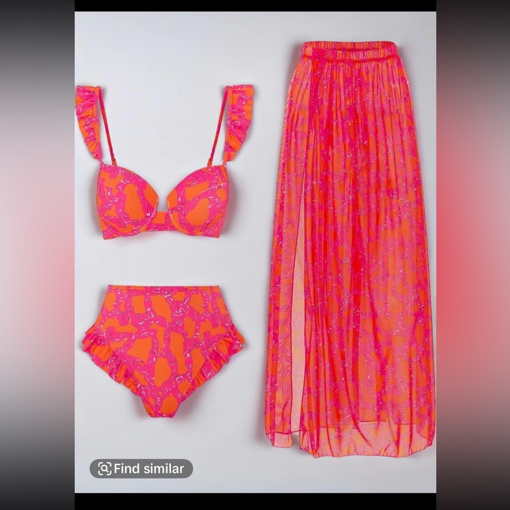 3 piece swim set - bikini + sarong